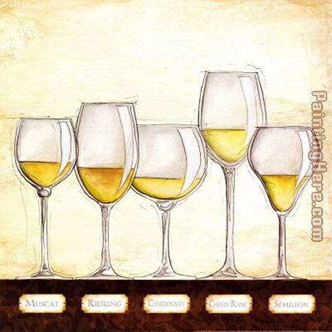 Les Vins Blancs painting - Unknown Artist Les Vins Blancs art painting